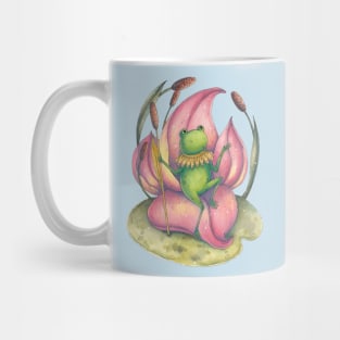 frog funny reeds Mug